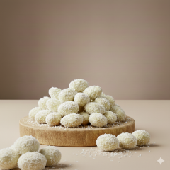 Mandle blanšírované v bílé čokoládě s kokosem BIO 5 kg